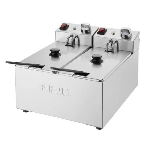 Buffalo countertop fryer - buffalo, twin