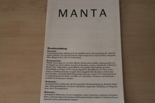 153021) Opel Manta B-technical data & equipment-brochure 08/1984