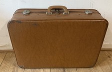 Vintage Brown VV HardShell Suitcase Cardboard 60cm x 42cm x 18cm Approx