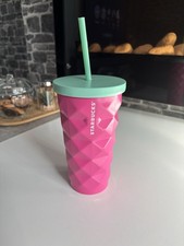 Starbucks Pink Travel Cup With Straw 16oz
