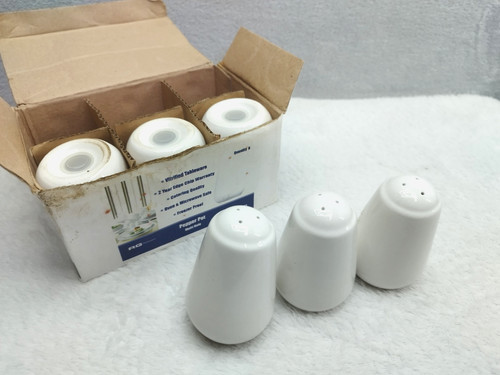 Tableware white ceramic pepper - white,