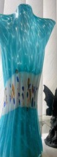 Large Glass Fluted Blue