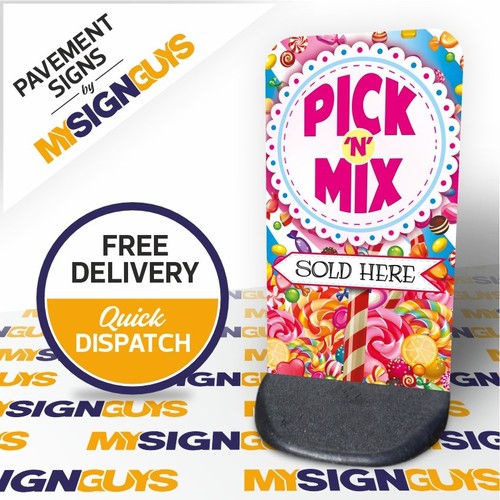 Pick mix pavement sign - mix,