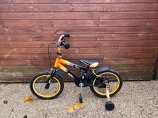 Kids smyths Strike 16-inch Black and Orange Bike Used Condition