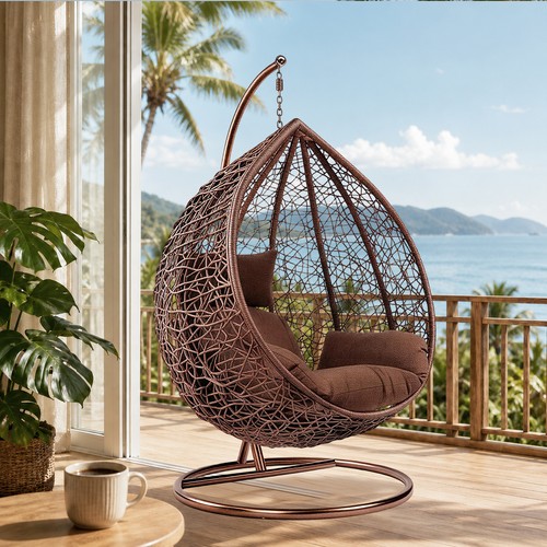 Hanging rattan egg - rattan,