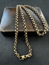Italy UNOAERRE -Heavy & Long-Vintage 9K Gold Belcher Chain Necklace, 20.07g, 23"
