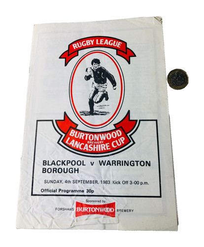 Rugby programme blackpool - rugby,