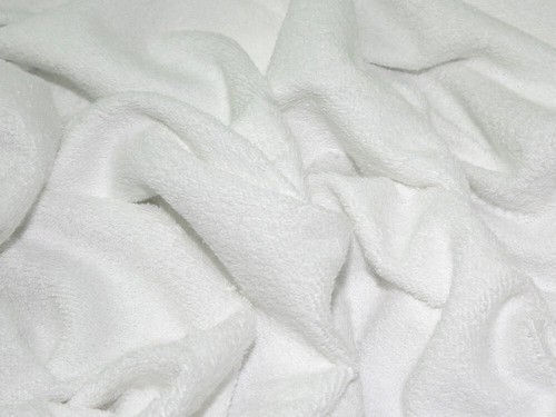 White terry cotton - white, loop