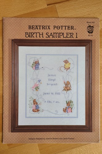 Beatrix potter birth sampler - birth,