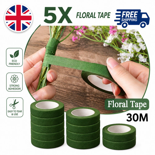 5pcs green floral tape - floral, bouquet