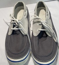 Mens Crocs Hover Boat Gray Slip On Casual Comfort Deck Loafers Shoes Size 12