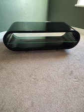 Contemporary Ovid  Black TV Stand