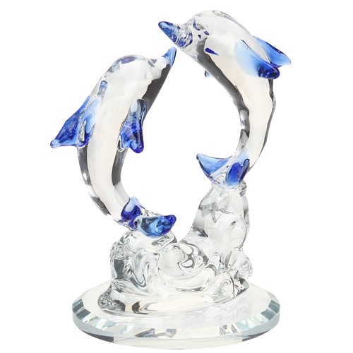 Transparent crystal dolphin - transparent,