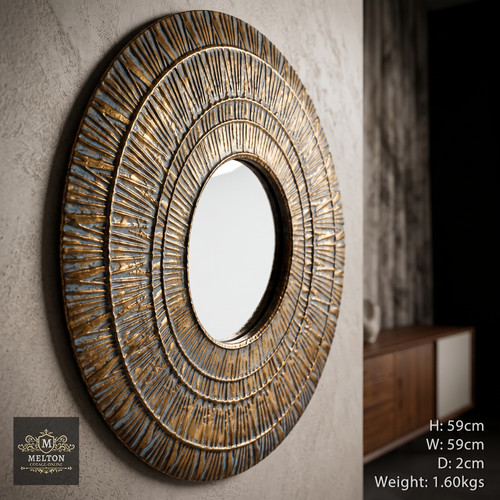 Moroccan round mirror - round, vintage
