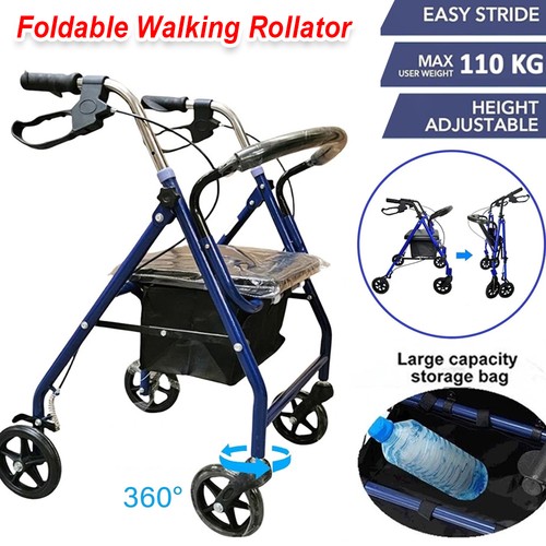 Folding lightweight rollator - folding,