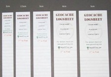 10x Geocaching Container Logs