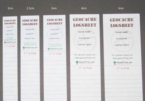 10x geocaching container logs - 10x,