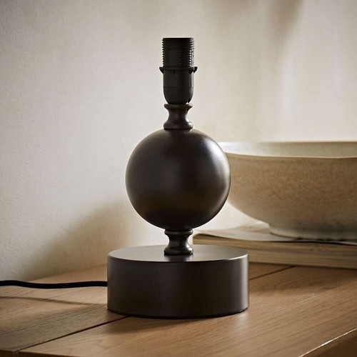 Brown candlestick table lamp - candlestick,
