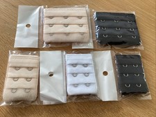 5 Pieces Bra Strap Extenders 3 &2 Hooks, New And In Packs