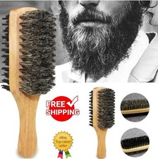 Men Boar Bristle Hair Brush | Natural Wooden Wave Styling Beard Hairbrush UK