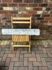 Vintage Alloy British Metal Street Sign 35” Beech Grove 