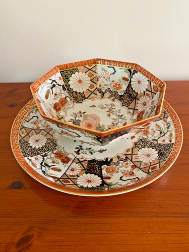 Vintage imari plate bowl - imari,