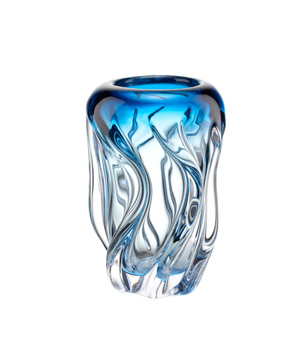Blue crystal art - art, vase
