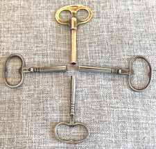 ANTIQUE LARGE CLOCK KEYS THREE