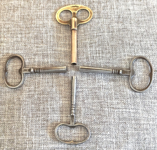 Antique large clock keys - antique,