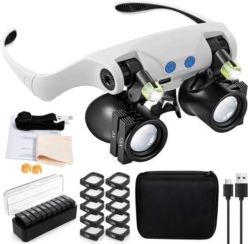 Magnifying glass headset - glass,