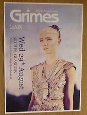 GRIMES Concert poster - Glasgow 2012 live music band show tour - gig memorabilia