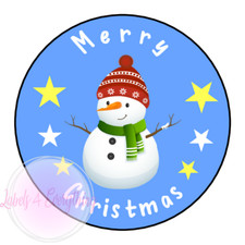 Merry Christmas Round Stickers