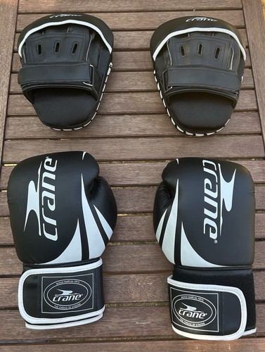 Crane 10oz gloves black - 10oz, white