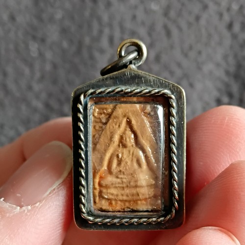Thai buddha clay amulet luang - amulet,