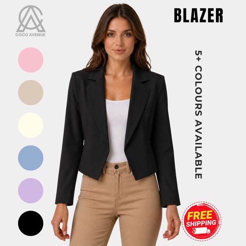 Ladies cropped blazer - ladies,