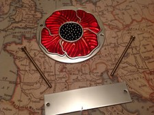 Red Enamelled Poppy Grille Car