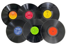 6 retro Music vinyl placemats Hand Crafted from original 12” Vinyl records