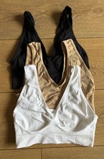 Rhonda Shear Seamless Ahh Bra 3 Pack Nude & Black white Size small