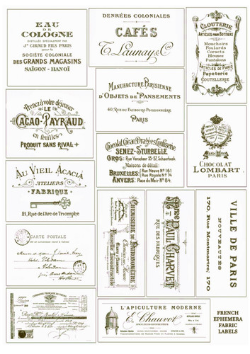 French ephemera labels 1xa4 - ephemera,