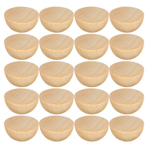 100pcs half round wooden balls - half,