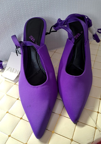 Zara pointed toe mules - pointed,