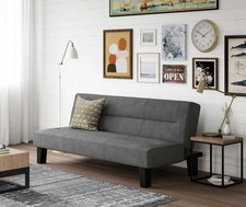 Sofa Bed Grey Velvet