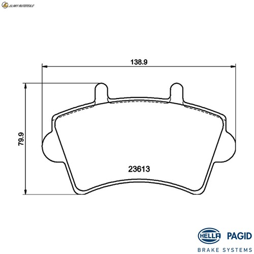 Brake pad set disc - disc, 8db
