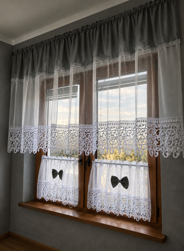 Piece kitchen curtain set - 3,