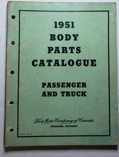 Ford 1951 body parts - ford, catalog