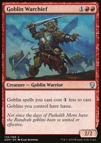 Goblin warchief dominaria - warchief, [