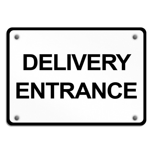 Horizontal metal sign - metal, delivery