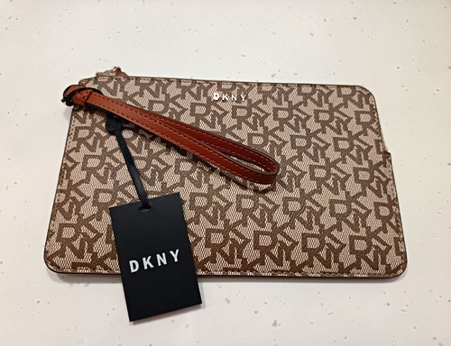 Dkny wristlet wallet zip - zip, logo