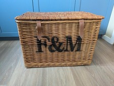 F & M wicker basket hamper Fortnum & Mason LARGE excellent condition