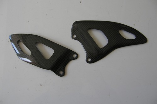 Carbon fibre heel plates - carbon,